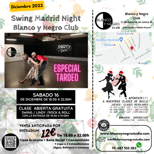 Clases de Baile y Eventos Swing. Lindy Hop, Jazz Step y Rock & Roll en Madrid. 